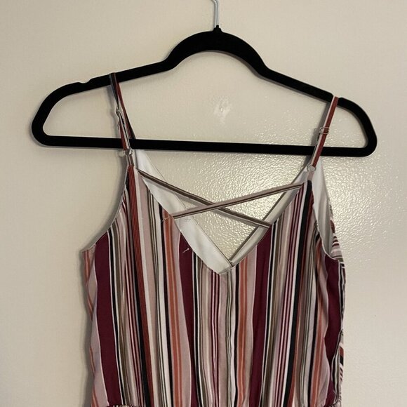 Maurices Women XS Stripe Sleeveless Strappy V-Neck Mid-Length Sundress - Picture 12 of 12